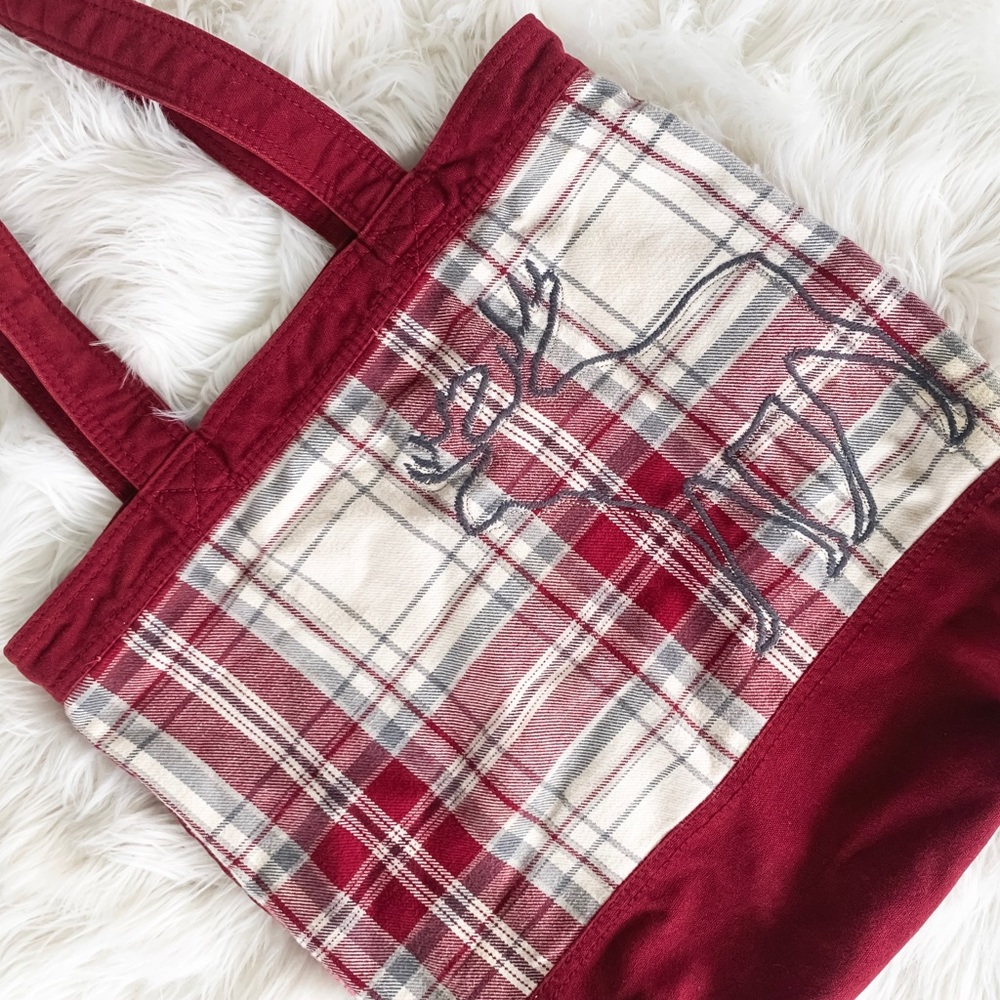 Abercrombie and Fitch Plaid Tote Bag